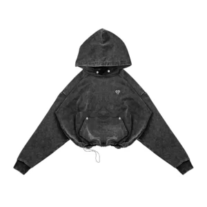 Hoodie Délavé Noir