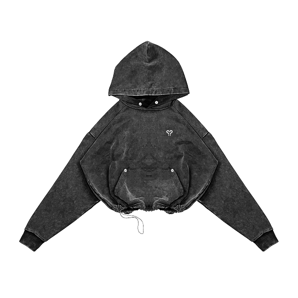 Hoodie Washed Noir