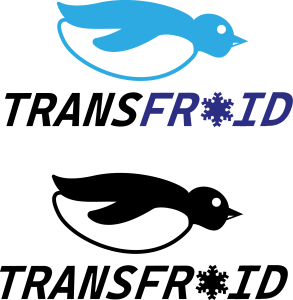 logo représentant un mancho qui glisse et en dessous le nom "TRANSFROID"
